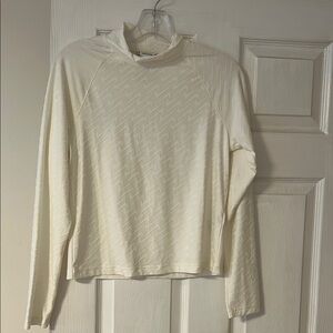 Cream Women's Top- mock neck Nike
